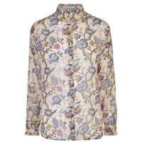 maison scotch sheer floral blouse