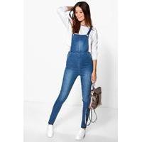 madi slim stretch dungaree blue