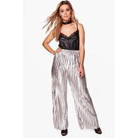 Matilda Silver Premium Pleated Pant - silver