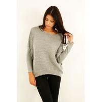 Marsia glitter dipped hem knitted jumper