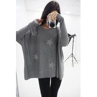 Maralee mesh star oversized jumper