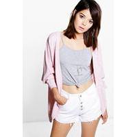 marl knit batwing cardigan blush