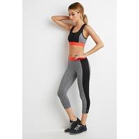 marled colorblock capri leggings