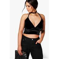 maria velvet bralet black