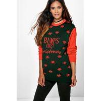 May Bumps First Christmas Jumper - multi