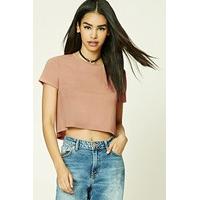 Marled Knit Crop Top