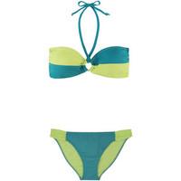 Marie Meili Green Bandeau Swimsuit Top Avalon women\'s Bikinis in green