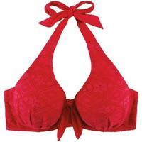 Marie Meili Red Balconnet bra swimsuit Top Alabama T-shirt women\'s Mix & match swimwear in red