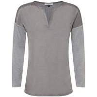 max moi t shirt lynn womens long sleeve t shirt in grey