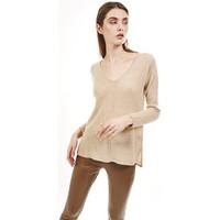 max moi pullover mystere womens long sleeve t shirt in beige