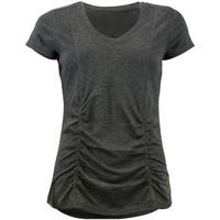 marika grey t shirt v neckline womens t shirt in black