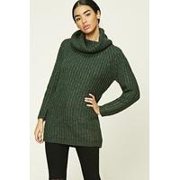 Marled Knit Cowl-Neck Jumper