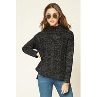 marled knit mock neck jumper