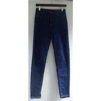 marks spencer skinny leg medium blue denim stretch jeans size small le ...
