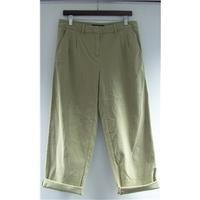 Marks & Spencer Collection Light Green Chino Crop Trousers UK Size 8