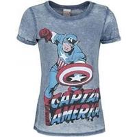 Marvel Comics Captain America Super-Powered Solider Faded Small T-Shirt