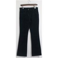 Marks & Spencer Collection Corduroy Bootleg Dark Teal Stretch Jeans UK Size 8 Medium / Leg Length 31\