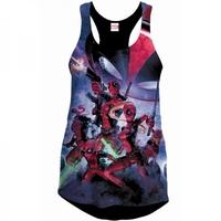 Marvel Comics Women\'s Deadpool Family Sublimation Small Tanktop