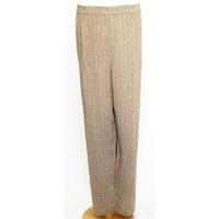 marina rinaldi size 12 light brown linen trousers