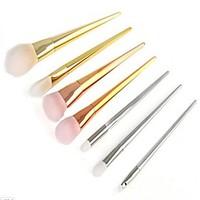 Makeup Brush Sets 7 RT Cosmetic Brushes Rose Gold Plastic Handles Brush And Beauty Tools