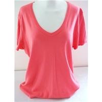 marks and spencer size 22 pink cap sleeved t shirt