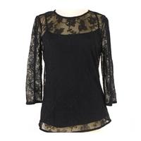 Marks and Spencer Black All Over Lace Style Strapped Top