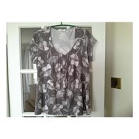 MARKS AND SPENCER GREY MIX TOP SIZE 14 M&S Marks & Spencer - Grey - Cap sleeved T-shirt