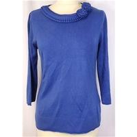 Marks and Spencer Size 14 Blue Jersei M&S Marks & Spencer - Size: 14 - Blue - Long sleeved shirt