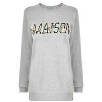 MAISON SCOTCH Floral Logo Sweatshirt