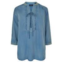 maison scotch denim tunic shirt