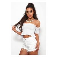 Marnie White Bardot Top