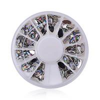 Manicure Shaped Diamond 12 High Quality Color Taiwan Manicure Oval Disc AB Jewelry Box