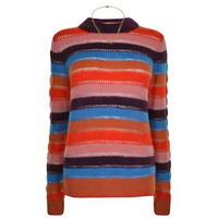 MAISON SCOTCH Striped Fluffy Knit Jumper