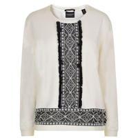 maison scotch panel sweatshirt