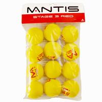 mantis stage 3 red foam tennis balls 12 pack