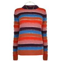 MAISON SCOTCH Striped Fluffy Knit Jumper