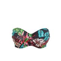 Mahe Multicolored Bandeau Twist Swimsuit