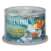 maxell cd r 700mb 80min 52x printable 50pk spindle