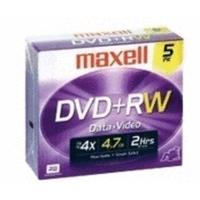 Maxell DVD+RW 4, 7GB 120min 4x 5pk Jewel Case