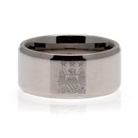 manchester city crest band ring stainless steel