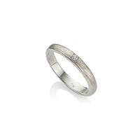 Matt Silver & Diamond Ring