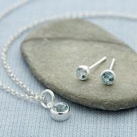 march birthstone jewellery set aquamarine