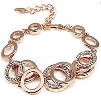 May Polly Classic fashion bracelet full diamond circlet polycyclic circle