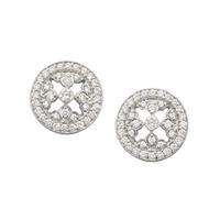 mappin webb empress white gold and diamond stud earrings