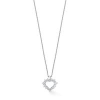 Mappin & Webb Moments White Gold and Diamond Heart Pendant