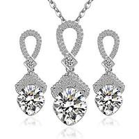 May Polly Fashion Diamond Earrings Necklace Set