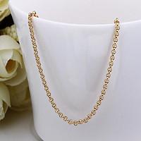 May Polly 18K gold plated color round lattice chain