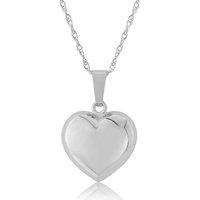 Mark Milton 9ct White gold Puffed Heart Pendant Necklace