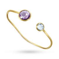 Marco Bicego Jaipur 18ct Gold Amethyst and Blue Topaz Bangle