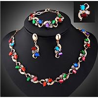 May Polly Sales in Europe and America Gem Necklace Earrings Ring Bracelet Set